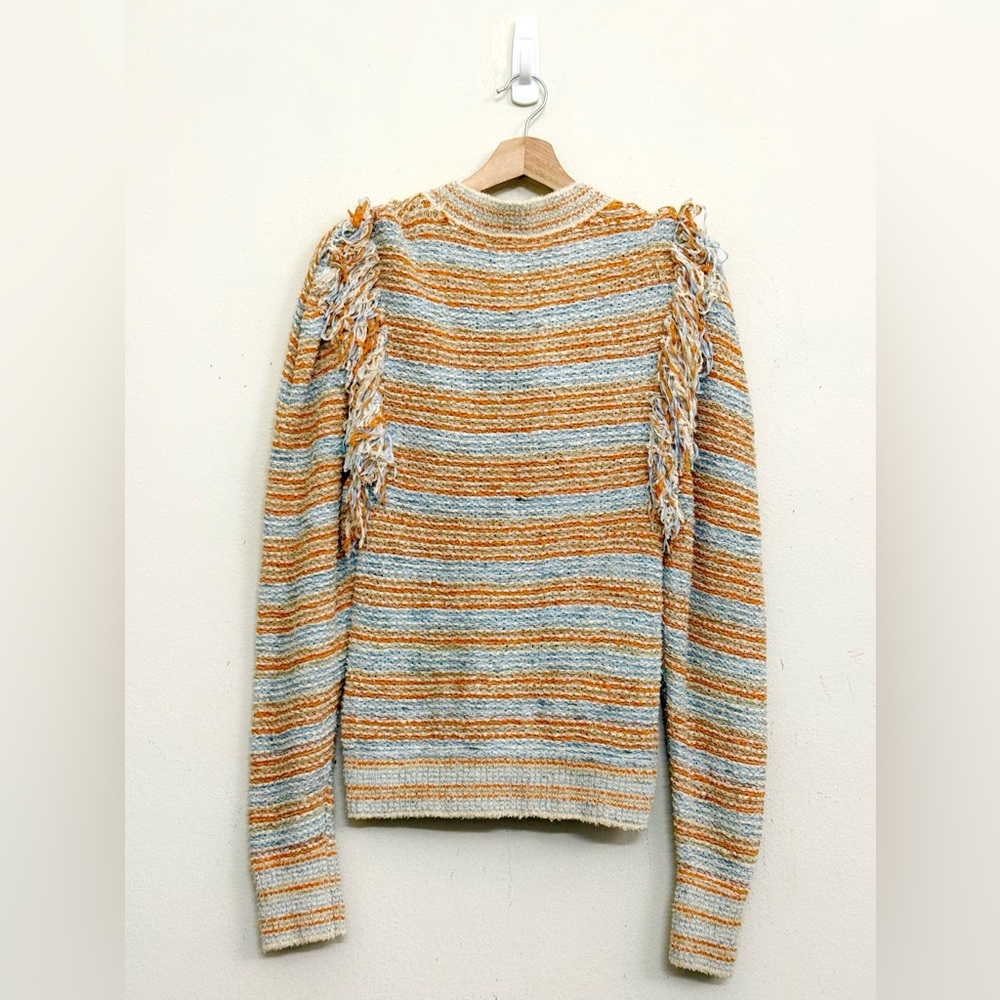 NWT Ulla Johnson Arquette Fringe detail Sweater in Lily Size M - Picture 11 of 16